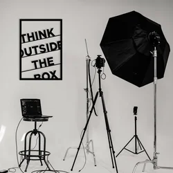 Wallity Zidna dekoracija Think Outside The Box, 50 x 70 cm, Crna