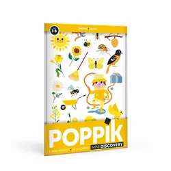 POPPIK Edukativni poster s nalepnicama Mini otkrića: Žuta boja