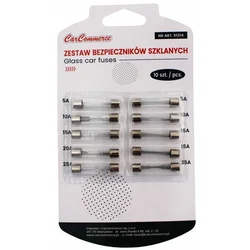 CCM Set staklenih osigurača, 32 mm, 5-25 A, 10 komada