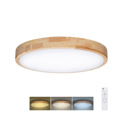 Solight WO8010- LED prigušiva svetiljka SOLID OAK LED/60W/230V 3000-6500K prečnik 51 cm+daljinski upravljač