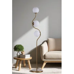 Opviq Podna lampa 8944-9, Zlatne boje