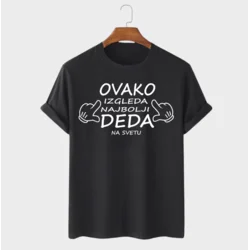 MAFIMI Muška majica Ovako izgleda najbolji deda, Crna