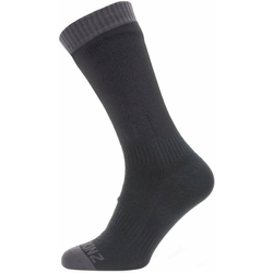 Čarape SealSkinz Waterproof Warm Weather Mid Length Veličina čarapa: 47-49 / Boja: siva/crna