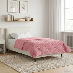 Ljetni pokrivač Ružičasta 155 x 200 cm Mikrofibra i teddy flis