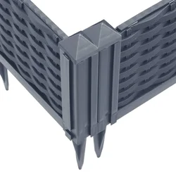 Vrtna sadilica s klinovima plava siva 42,5 x 42,5 x 28,5 cm PP