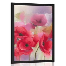 Plakat čudovit naslikan mak - 60x90 no frame