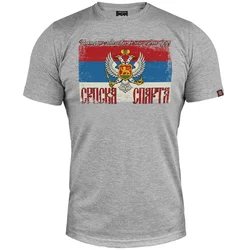 011Shop Muška majica kratkih rukava Srpska Sparta, Svetlosiva