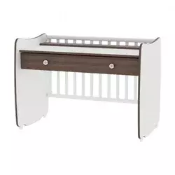 Krevetac za bebe DREAM Beli Walnut