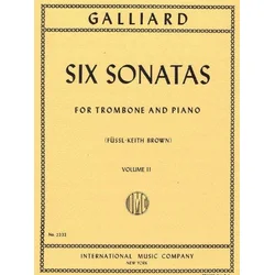 GALLIARD:SIX SONATAS VOL.2 TROMBONE AND PIANO