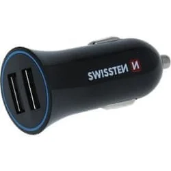 Auto punjač Swissten 2.4A 2xUSB+ kabl type C