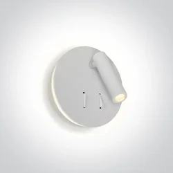 ZIDNA SVJETILJKA/LED3W+5W/3000K/150lm/DVA PREKIDAČA/BIJELA