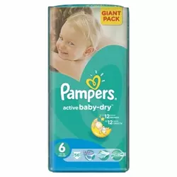 Pampers pelene Active Baby 6 Extra Large, 56 kom