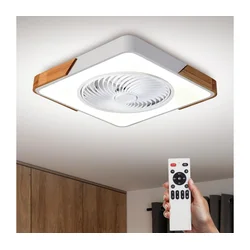 Brilagi-LED prigušiva svetiljka sa ventilatorom LED/30W/230V 3000-6500K bela/hrast + daljinski upravljač