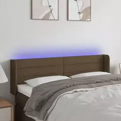 LED uzglavlje tamnosmeđe 147x16x78/88 cm od tkanine