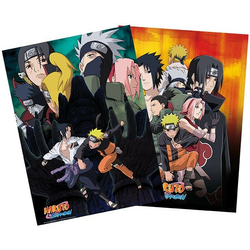ABYstyle Naruto Shippuden - komplet 2 plakatov Chibi - Nindže (52 × 38 cm)