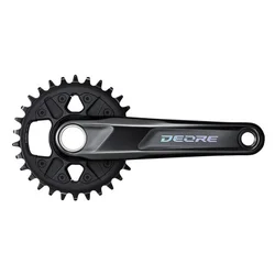 Shimano fc-m6120-1, deore, for rear 12-speed, 2-pcs fc, 175mm, 32t w/o cg, w/o bb parts, for chain line 55mm, ind.pack Pogon ( EFCM61201EX