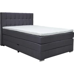 Carryhome POSTELJA BOXSPRING 140 cm x 200 cm , tekstil črna