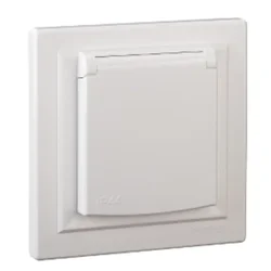 Schneider Asfora Enojna vtičnica z/brez 2P+PE IP44 za okvirni sistem, bela EPH2800621