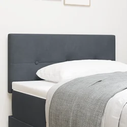 LED glava kreveta s LED trakama Sivi 90 cm Baršun