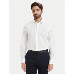 Tommy Hilfiger Srajca Cl Solid MW0MW43749 Bela Regular Fit