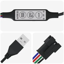 LED traka 2 pcs Crna i višenamjenska 1745 mm Bakar i plastika