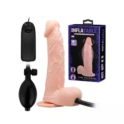 Dildo Inflatable 3, Na naduvavanje, 19cm, Boja kože
