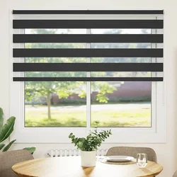 Zavjesa zebra crna 165x150 cm širina tkanine 160,9 cm poliester