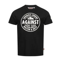 LONSDALE Majica Against Racism črna/bela