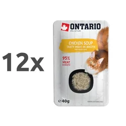Ontario Cat juha - piščanec in zelenjava 12 x 40 g