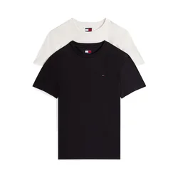 Tommy Jeans Majica črna / bela