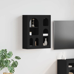 Viseći ormarić Zidne Crna 59 x 20 x 71.5 cm Konstruirano drvo