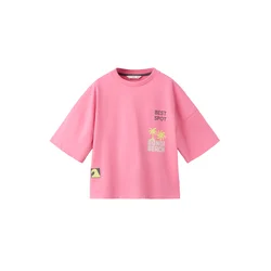 MANGO KIDS Majica UNDER rumena / roza / črna / bela