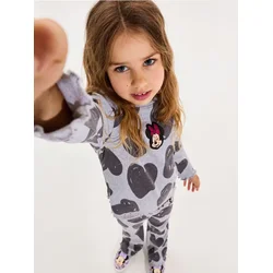 Sinsay - Pamučna majica sa vezom Minnie Mouse - svetlo siva