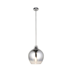 Endon 96442 - Luster na sajli PANTHER 1xE27/10W/230V, sjajni hrom / zadimljeno staklo