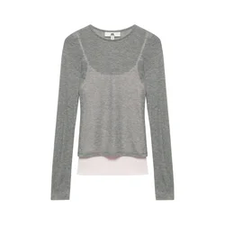 Pull&Bear Majica PACIFIC pegasto siva/rosé