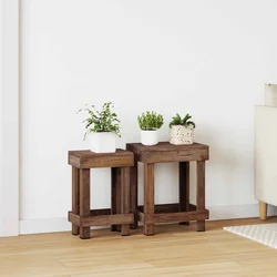 Stalak za biljke 2 pcs Smeđa 70 x 11 x 27 cm Drvo od mahagonija
