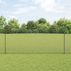 Zavarena žičana ograda s postom 10 x 1,4 m Siva Mreža