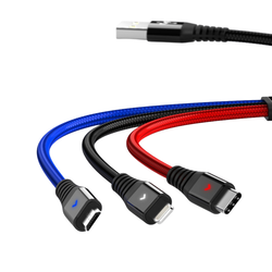 Data kabl KONFULON DC08/ 2.4A/ 3u1 USB na micro/ lightning/ Type C 1.2m