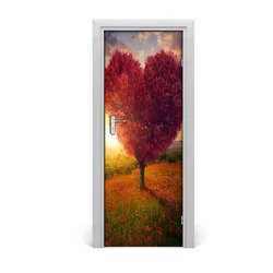 tulup.si Samolepilni tapete na vratih Srce drevo 75x205 cm