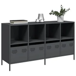 Komoda antracit 135x39x73,5 cm hladno valjani čelik