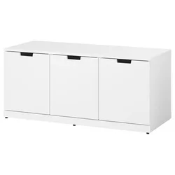 NORDLI Predalnik s 3 predali, bela, 120x54 cm