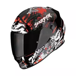 Motoristična čelada Scorpion EXO-491 SPECTOR, črna/rdeča
