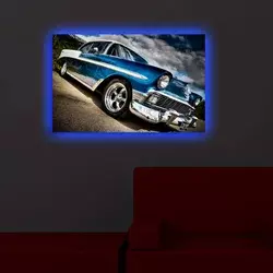 Wallity Slika na platnu sa LED osvetljenjem 45x70cm
