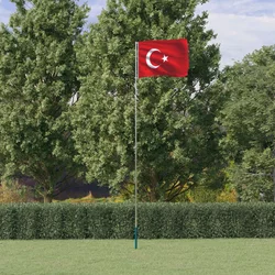 Turska zastava i jarbol 5,5 m aluminijska
