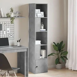 Regal za knjige boja betona 40x36x189 cm konstruirano drvo