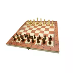 UNIKATOY 3v1 leseni šah (34x34cm)