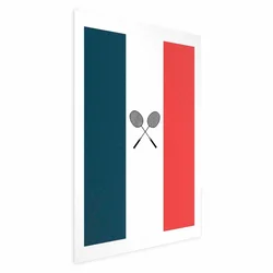shumee Plakat - Francoske zastave in črni badmintonski loparji