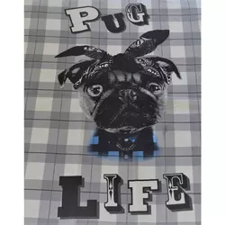 Kuhinjska krpa print Pug 45x70cm