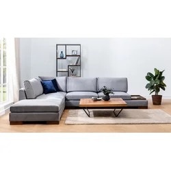 Atelier del Sofa Ugaona garnitura Tulip 97x80x193cm Tamnosiva