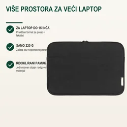 Bruno Laptop torba Clint 15, Odeljak za laptop, 15, Crna